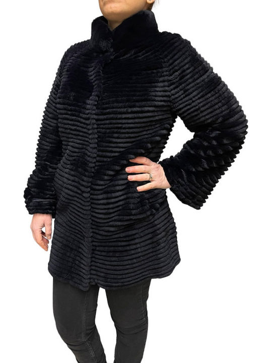 Women's Long Fur Black