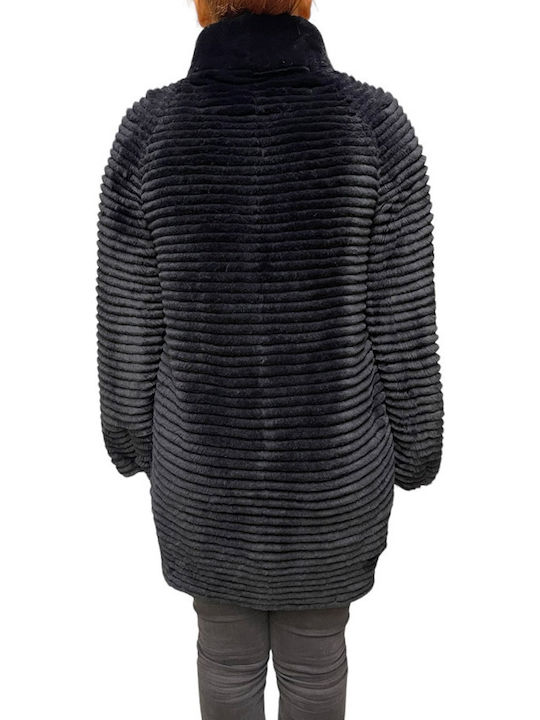Women's Long Fur Black