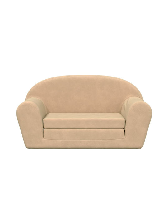 Kids Sofa with Armrests Beige 84x34x45cm