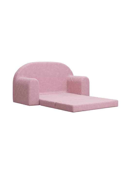Kids Sofa with Armrests Pink 84x34x45cm