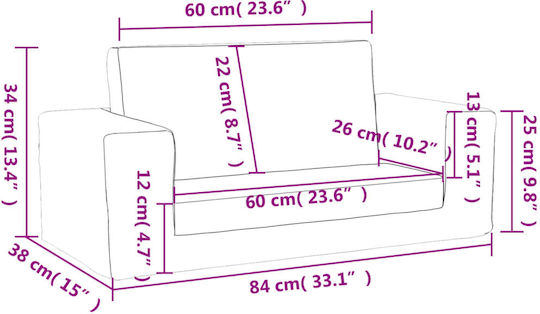Kinderstuhl Grau 84x38x34cm