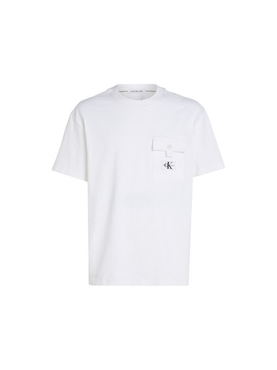 Calvin Klein Men's Short Sleeve Blouse White