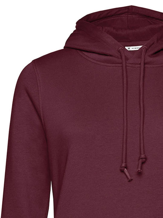 B&C Organic Women's Long Sleeve Promotional Sweatshirt Burgundy