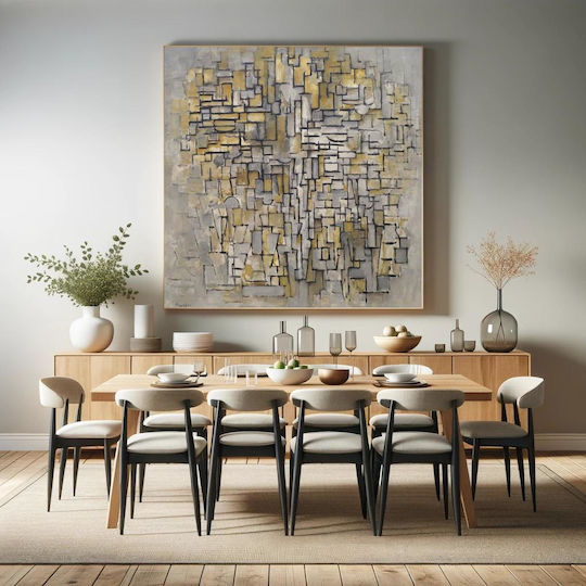 Piet Mondrian's Tableau No. 2, Composition No. Vii (1913) Painting on Canvas 110x110cm