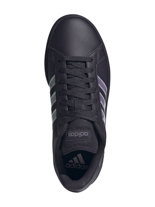 Grand Court Base 2.0 Damen Sneakers Aurora Schwarz / Schatten Violett