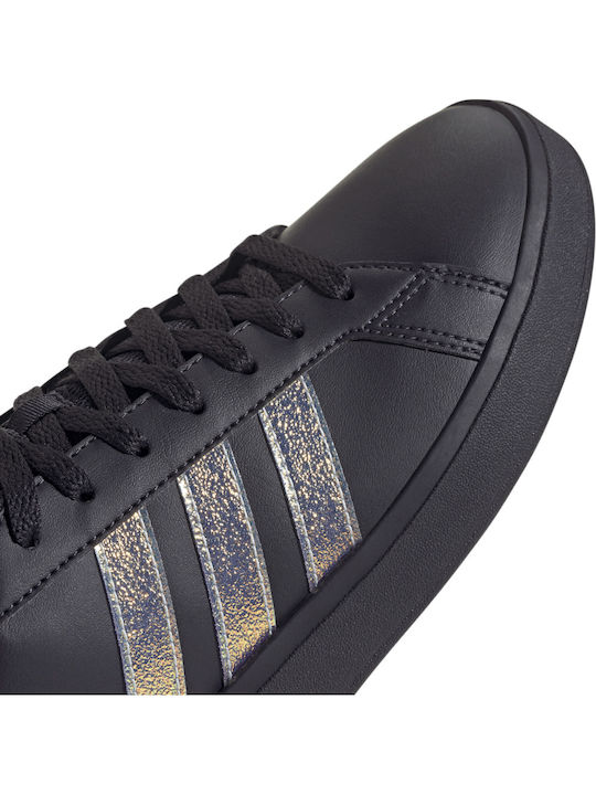 Grand Court Base 2.0 Damen Sneakers Aurora Schwarz / Schatten Violett