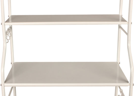 Keskor Стенен Рафт за баня Метален 47x25x154см Бял
