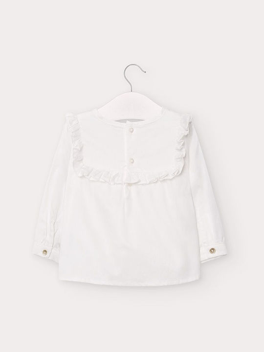 Mayoral Kids Blouse Long Sleeve White