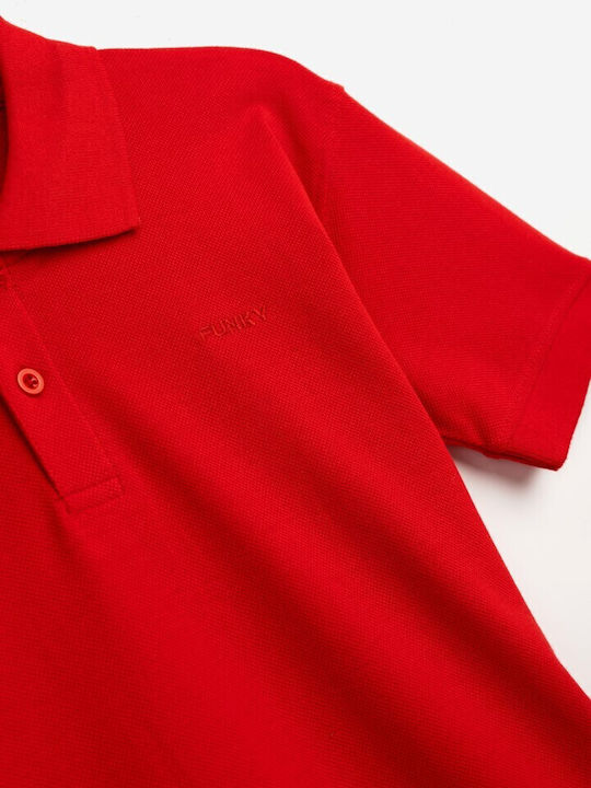 Funky Kids Polo Short Sleeve red