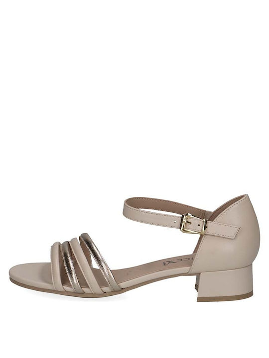 Caprice Women's Sandals Beige with Low Heel