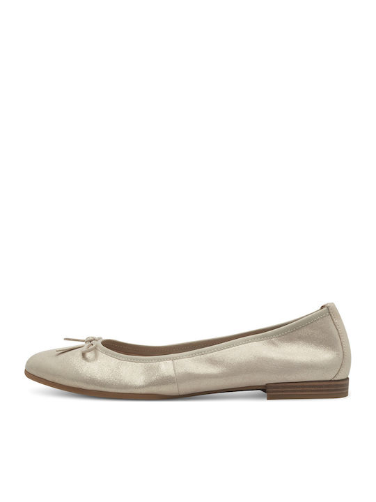 Leather Ballerinas Champagne