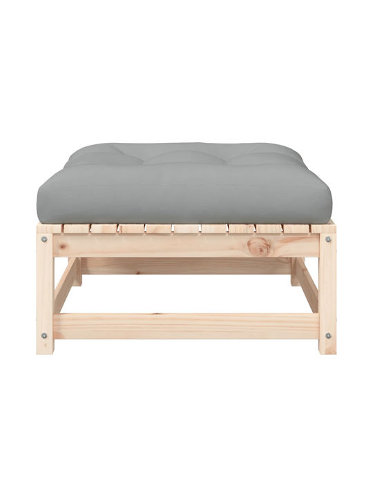 Scaun De Grădină Din Lemn Cub Pentru Exterior Cu Pernă 2 Bucăți 70x70x30cm