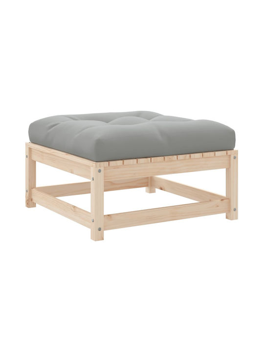 Scaun De Grădină Din Lemn Cub Pentru Exterior Cu Pernă 2 Bucăți 70x70x30cm