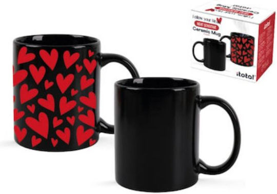 Total Gift Hearts Wärmewechsel Becher Keramik Rot