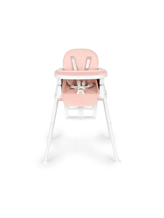 Ecotoys Αναδιπλούμενο Καρεκλάκι Φαγητού 3 in 1 με Ρυθμιζόμενο Ύψος Ροζ