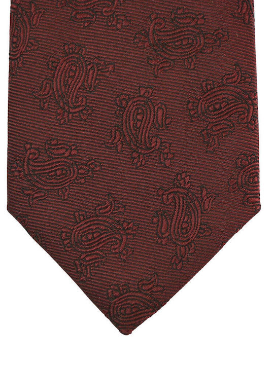 Silk Tie Maroon with Ruffles