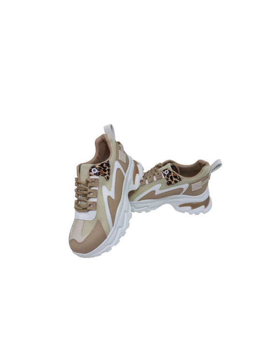 Plato Chunky Sneakers White / Brown