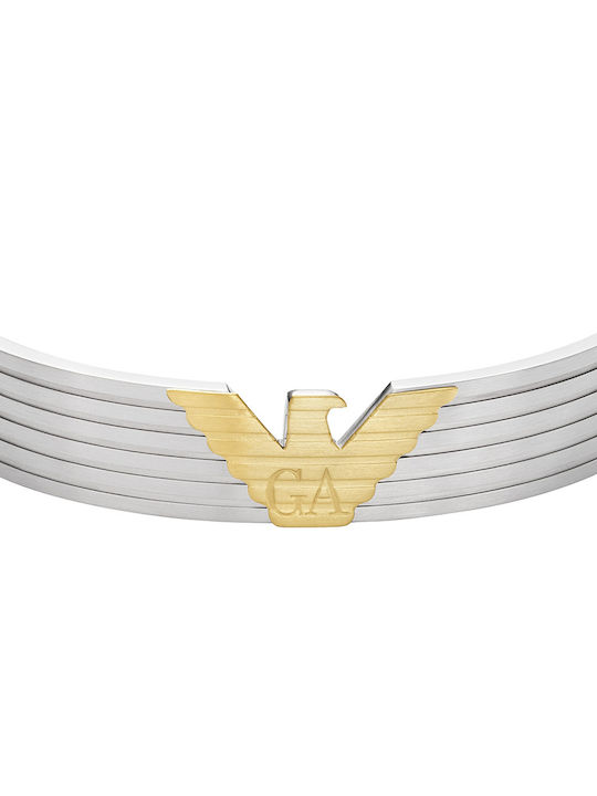 Emporio Armani Damen Armband Handschellen Eagle Logo aus Silber