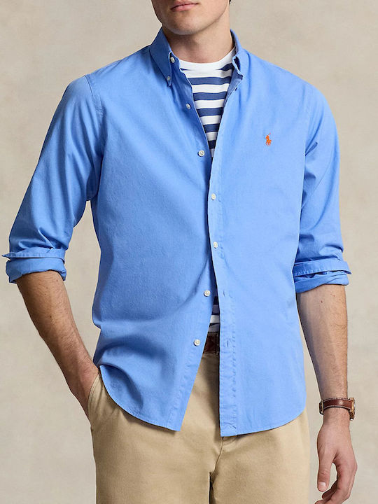 Ralph Lauren Shirt Men's Shirt Long Sleeve Cotton LightBlue