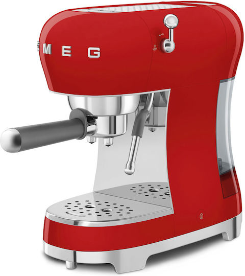 Smeg Espressomaschine 1350W Druck 15bar Rot ECF02RDEU