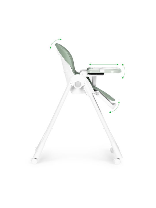 Ecotoys Foldable Baby Highchair with Adjustable Height Green HA-013 Green