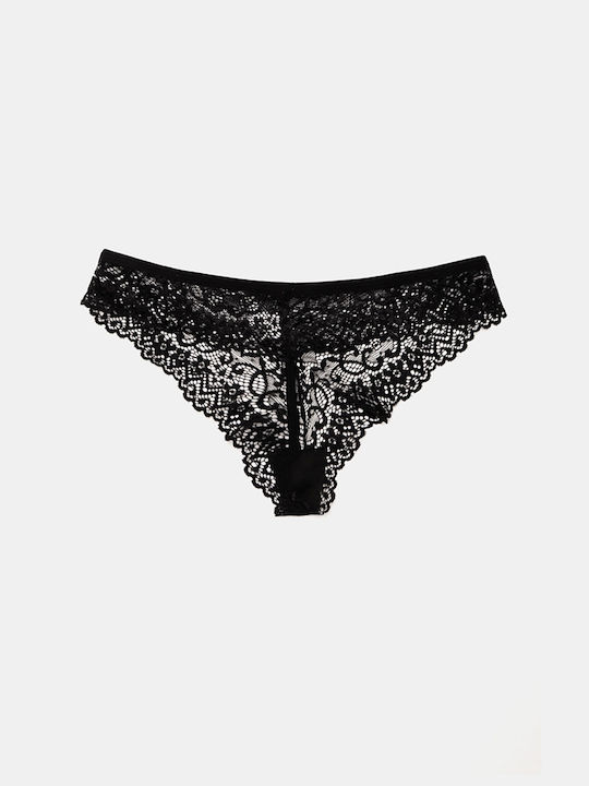 Comfort Women's Slip with Lace Black