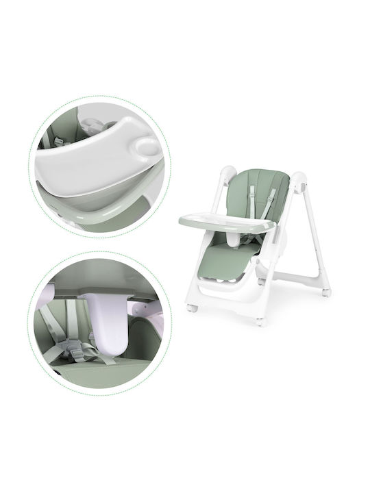 Ecotoys Foldable Baby Highchair with Adjustable Height Green HA-013 Green