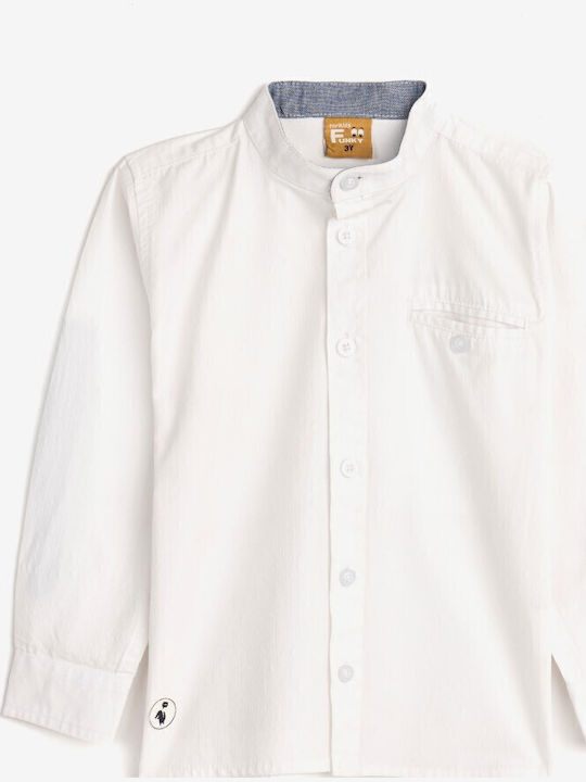 Kids Shirt Long Sleeve White