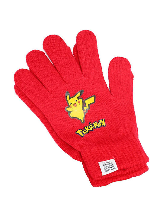 Pokémon Set Mützen mit Handschuhen Gestrickt Rote