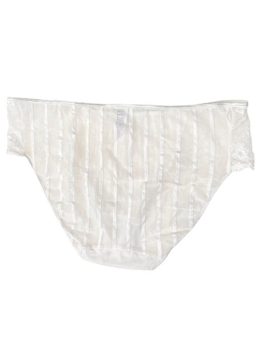 Lejaby Damen Slip mit Spitze White