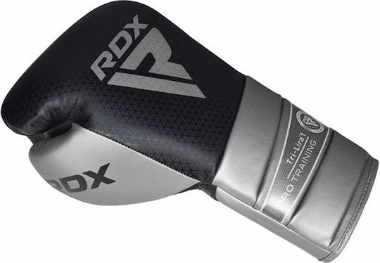 RDX Γάντια Πυγμαχίας από Συνθετικό Δέρμα για Αγώνα Μαύρα