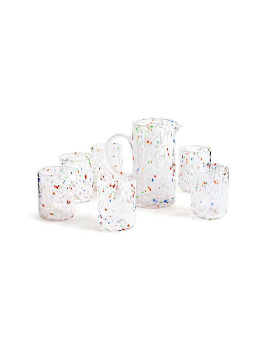 La Redoute Interieurs Sticlă Carafă de Servire 9.5buc cu Dop Multicoloră 1000ml 1buc
