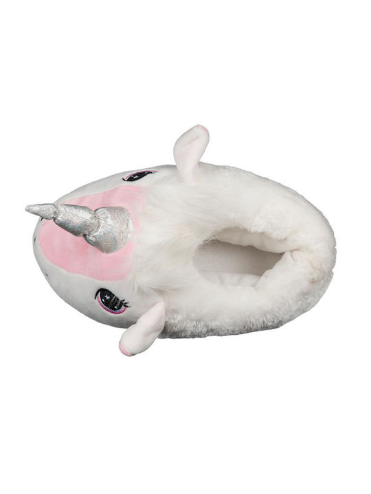 Unicorn Women's Slippers with Animals White