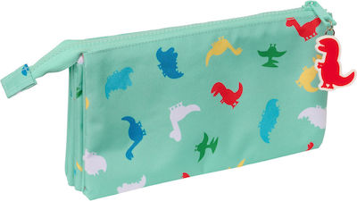 Peppa Pig Fabric Green Pencil Case with 2 Compartments