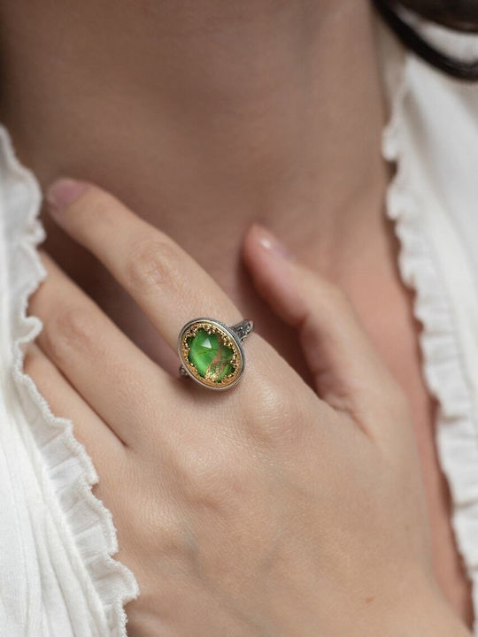 Elor Damen Ring aus Silber Vergoldet