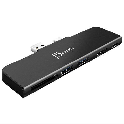 J5create ULTRADRIVEMINIDOCK for Surface Pro 4/5/6 USB-A / USB-C Docking Station με HDMI/DisplayPort 4K PD Μαύρο