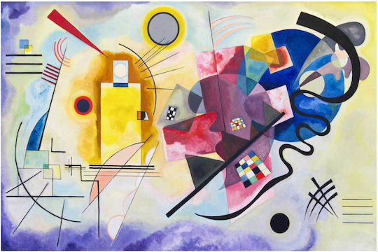 Yellow-red-blue Abstract Painting By Wassily Kandinsky 1 Картина Платнен 120x80см