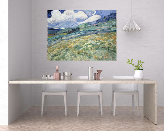 Vincent Van Gogh - Landscape From Saint-rémy Painting Copy of Van Gogh on Canvas 50x40cm