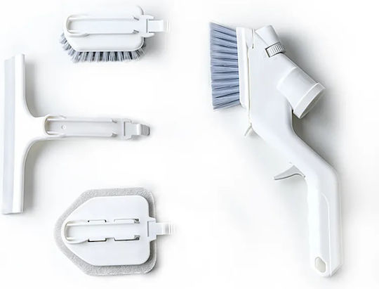 Plastic Cleaning Brush with Handle White