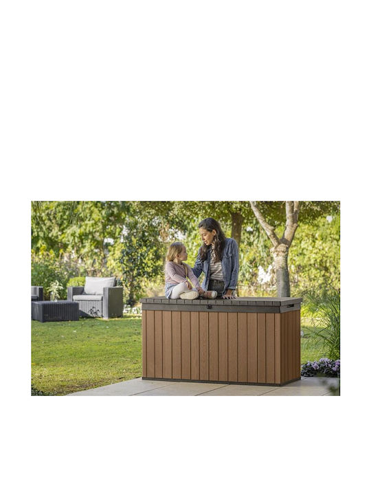 Keter Außenlagerbox Darwin aus Polypropylen 570Es Braun L132.2xB55.7xH71.2cm