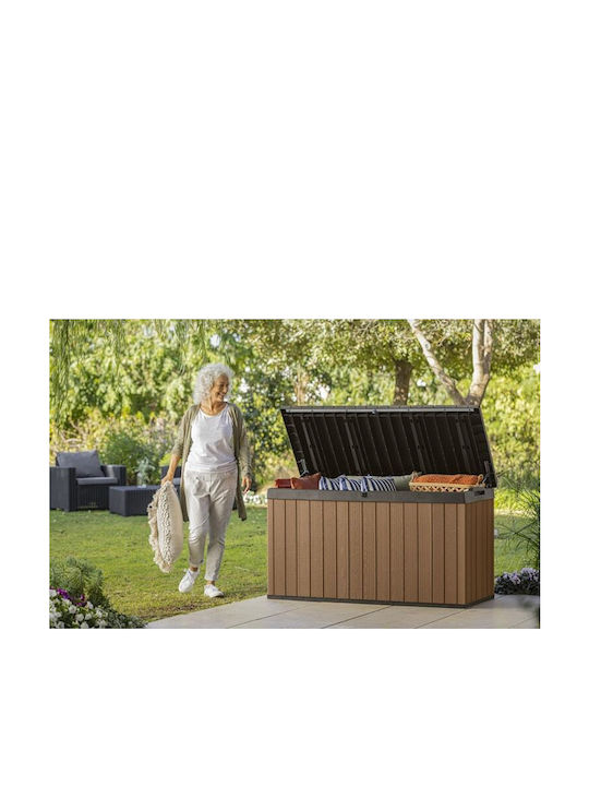 Keter Außenlagerbox Darwin aus Polypropylen 570Es Braun L132.2xB55.7xH71.2cm
