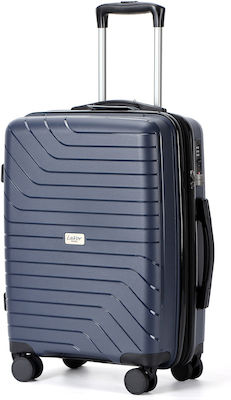 Lavor Cabin Travel Suitcase Hard Blue with 4 Wheels Height 55cm