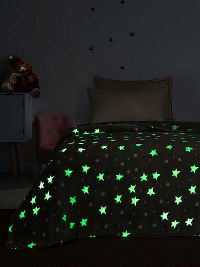 Sunshine Blanket Fleece Stars Glowing Pink 160x220cm