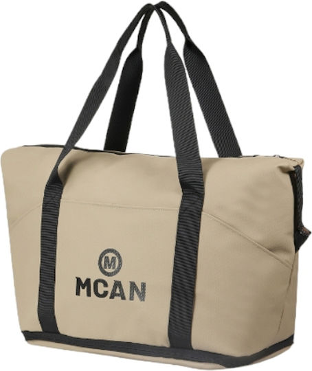 Mcan Sack Voyage 36lt Beige made of Artificial Leather L43xW25xH34cm