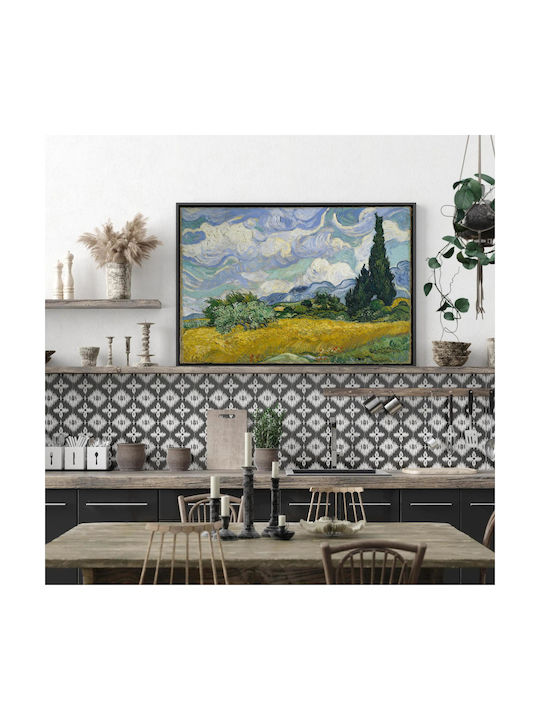 Wheat Field With Cypresses By Vincent Van Gogh 1 Painting Copy of Van Gogh on Canvas 100x70cm