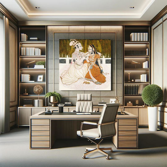 Indian Painting on Canvas 110x110cm