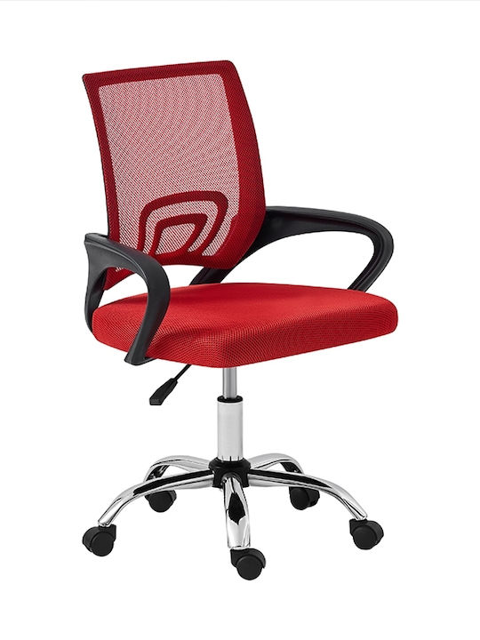 Stuhl Büro mit Armen A1850 S Chrome / Red Zita Plus