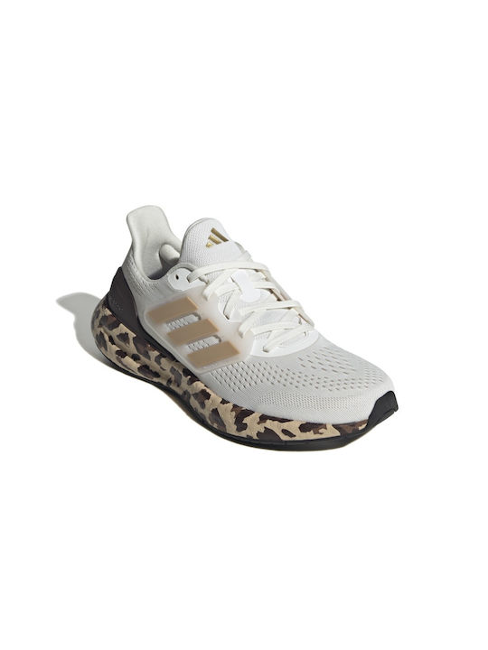 Adidas Pureboost 23 Femei Pantofi sport Alergare Core White / Gold Metallic / Shadow Brown