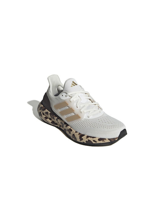 Pureboost 23 Damen Sportschuhe Laufen Core White / Gold Metallic / Shadow Brown