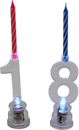 Birthday Candle Number "4" in White Color 8PRT35